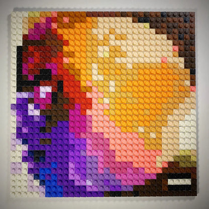 Blonde Buildable Brick Art