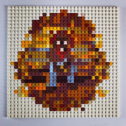 Blonde Buildable Brick Art