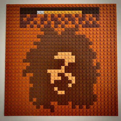 Blonde Buildable Brick Art